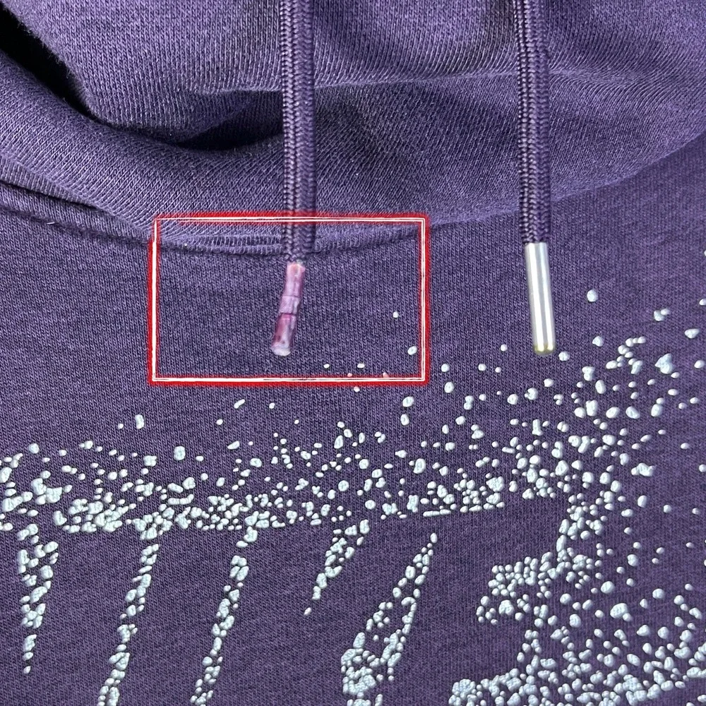 2010s Nike Women's M Purple Funnel Neck Pullover Hoodie Graphic Athleisure